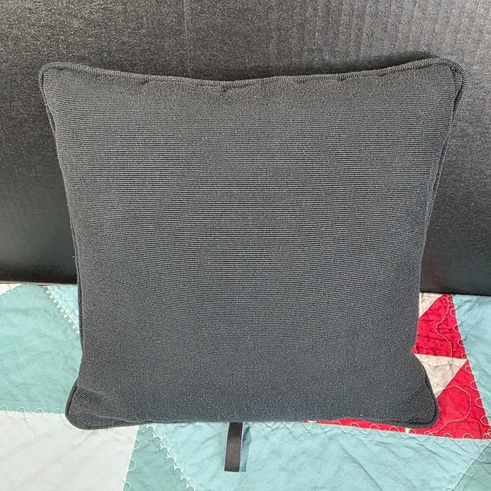 Dakotah‎ Vintage Woven Tapestry Teddy Bear Family Throw Pillow 12x12 Black Trim